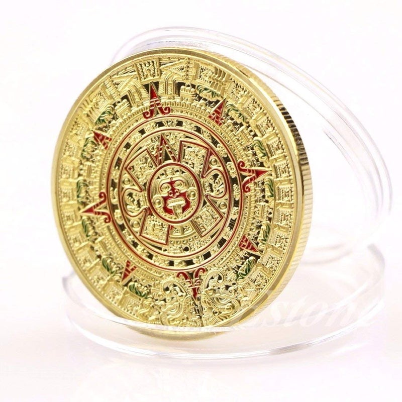 HARPIMER Mayan Aztec Prophecy Commemorative Coins, Mexican Maya Calendar Commemorative Coin Art Collection - Image 5